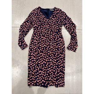 Boden Hannah Pencil Floral Sheath Dress Cottagecore Girly Corporate (Q)